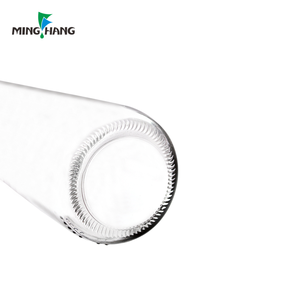 Hot sale 500ml recycled good quality sport water bottle, clear straight round mineral water glass bottle for drinking