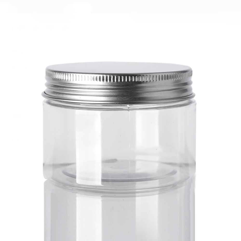 Hot sale 50g 100g 120g 150g 200g airtight plastic food PET cosmetic jar with screw cap lid