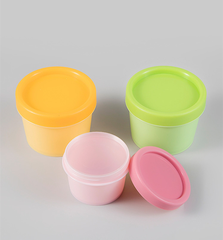 Hot sale 50g 100g 200g PP Straight barrel cream jar face mask plastic jar cosmetic box