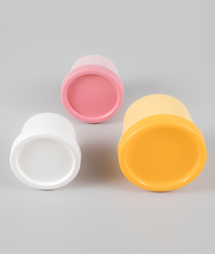 Hot sale 50g 100g 200g PP Straight barrel cream jar face mask plastic jar cosmetic box