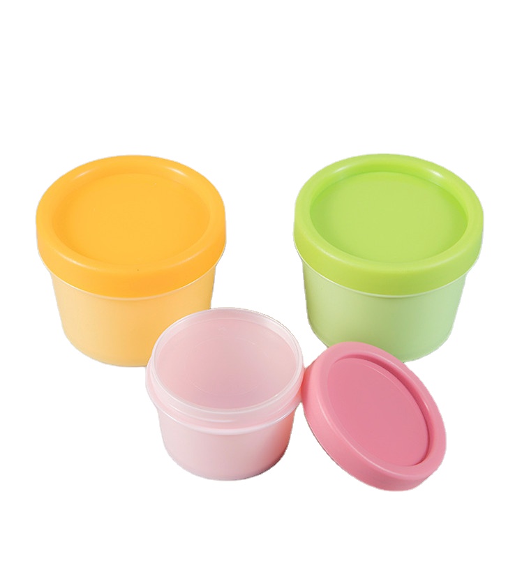 Hot sale 50g 100g 200g PP Straight barrel cream jar face mask plastic jar cosmetic box