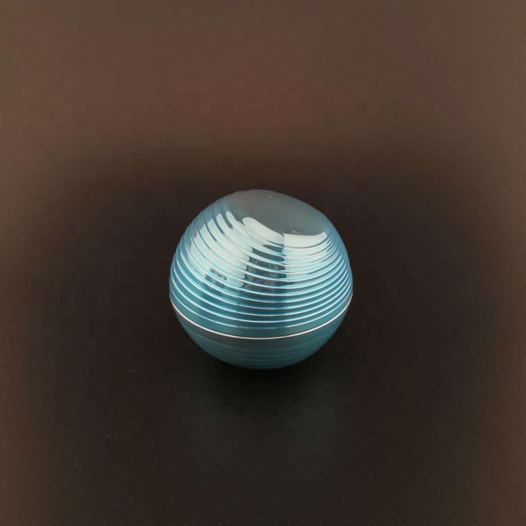 Hot sale 50g sphere shape acrylic jar for plastic cosmetic packaging