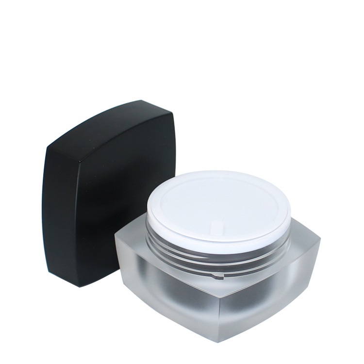 Hot sale 5G 10G 15G 30G 50G Square Acrylic frosted cosmetic jar
