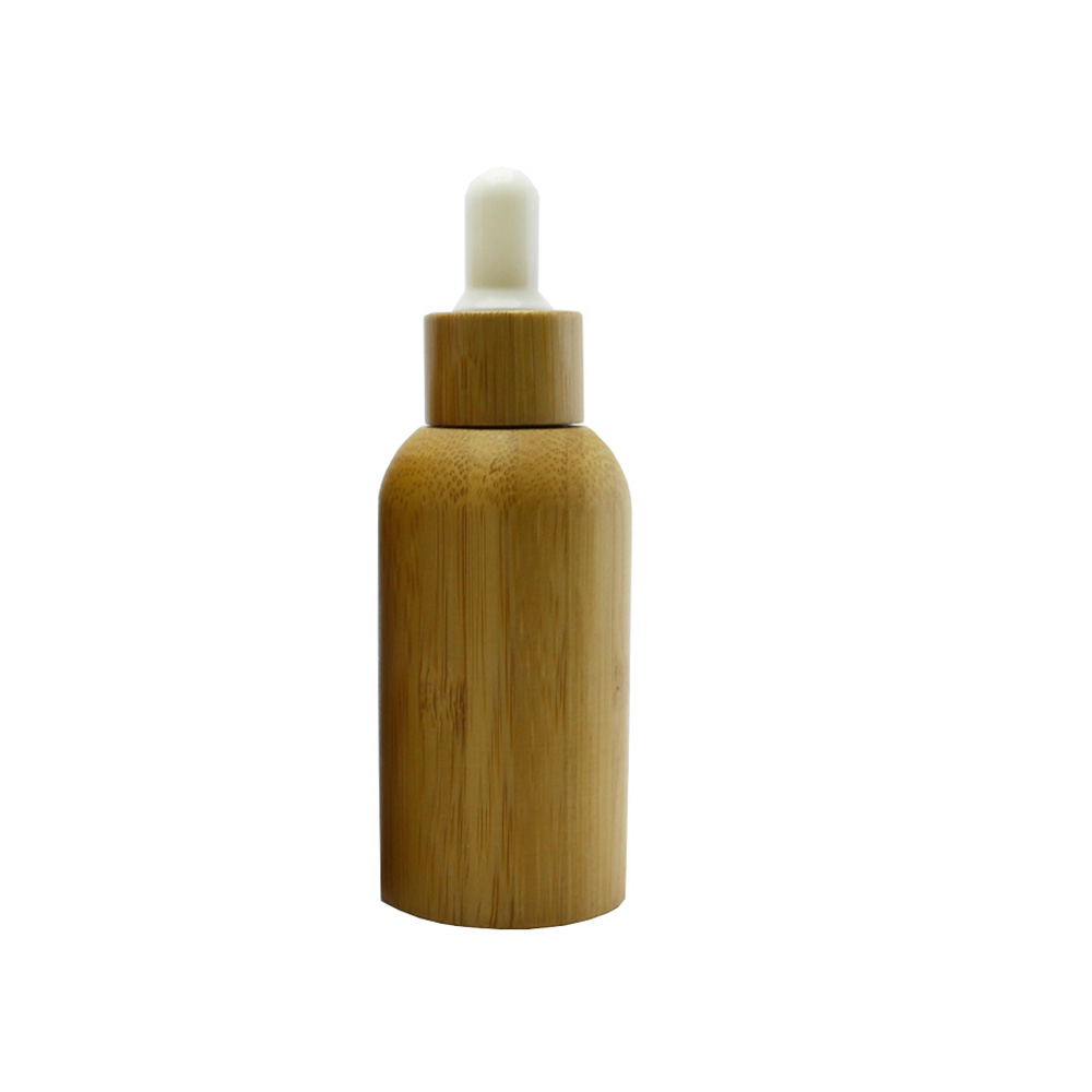 Hot sale 5ml 10ml 15ml 20ml 30ml 50ml 100ml essential oil glass bottle with bamboo dropper cap BP-343K