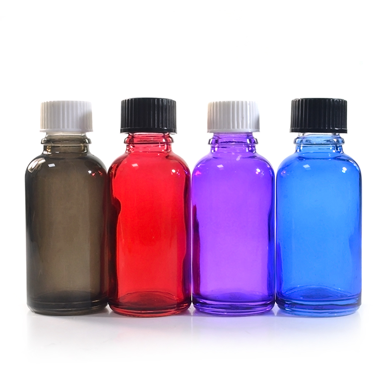 Hot sale 5ml 10ml 15ml 30ml 50ml 60ml 100ml painting clear black essential oil glass dropper bottle with bamboo cap