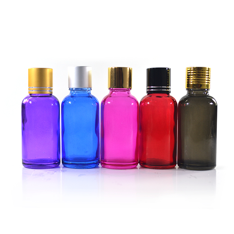 Hot sale 5ml 10ml 15ml 30ml 50ml 60ml 100ml painting clear black essential oil glass dropper bottle with bamboo cap