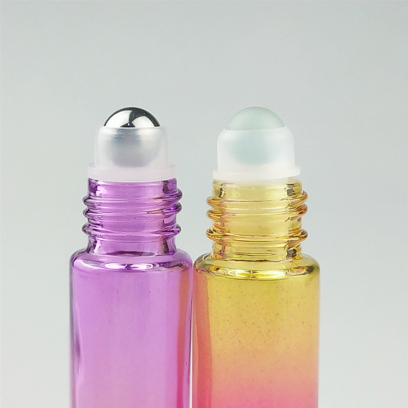 Hot sale 5ml 10ml bamboo cap roller bottle for essential oil matte frosted glass roller bottle