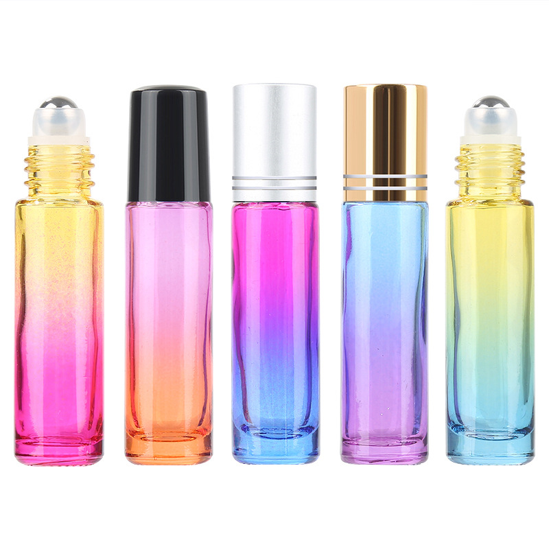 Hot sale 5ml 10ml bamboo cap roller bottle for essential oil matte frosted glass roller bottle