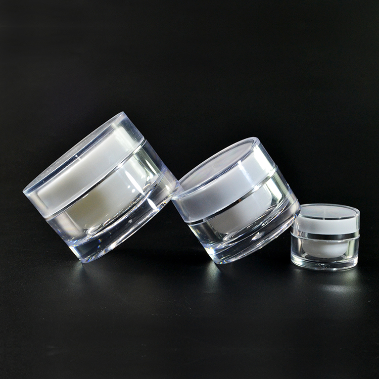 Hot sale 5ml 15ml 30ml 50ml 5g 15g 30g 50g clear acrylic cosmetic jar with cap