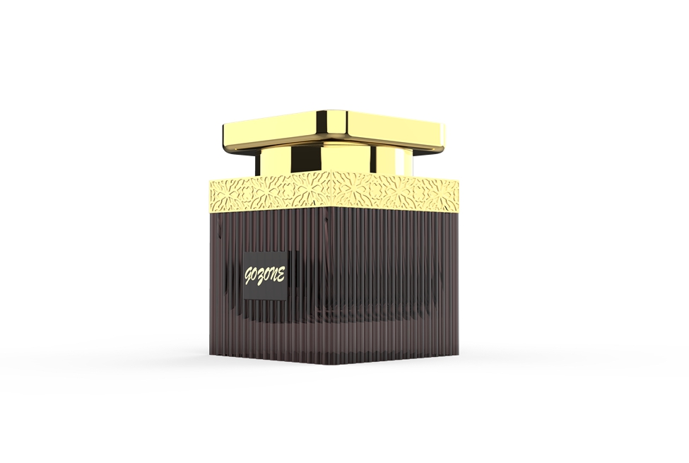 Hot sale Amber Luxury Square Glass Agarwood Jar
