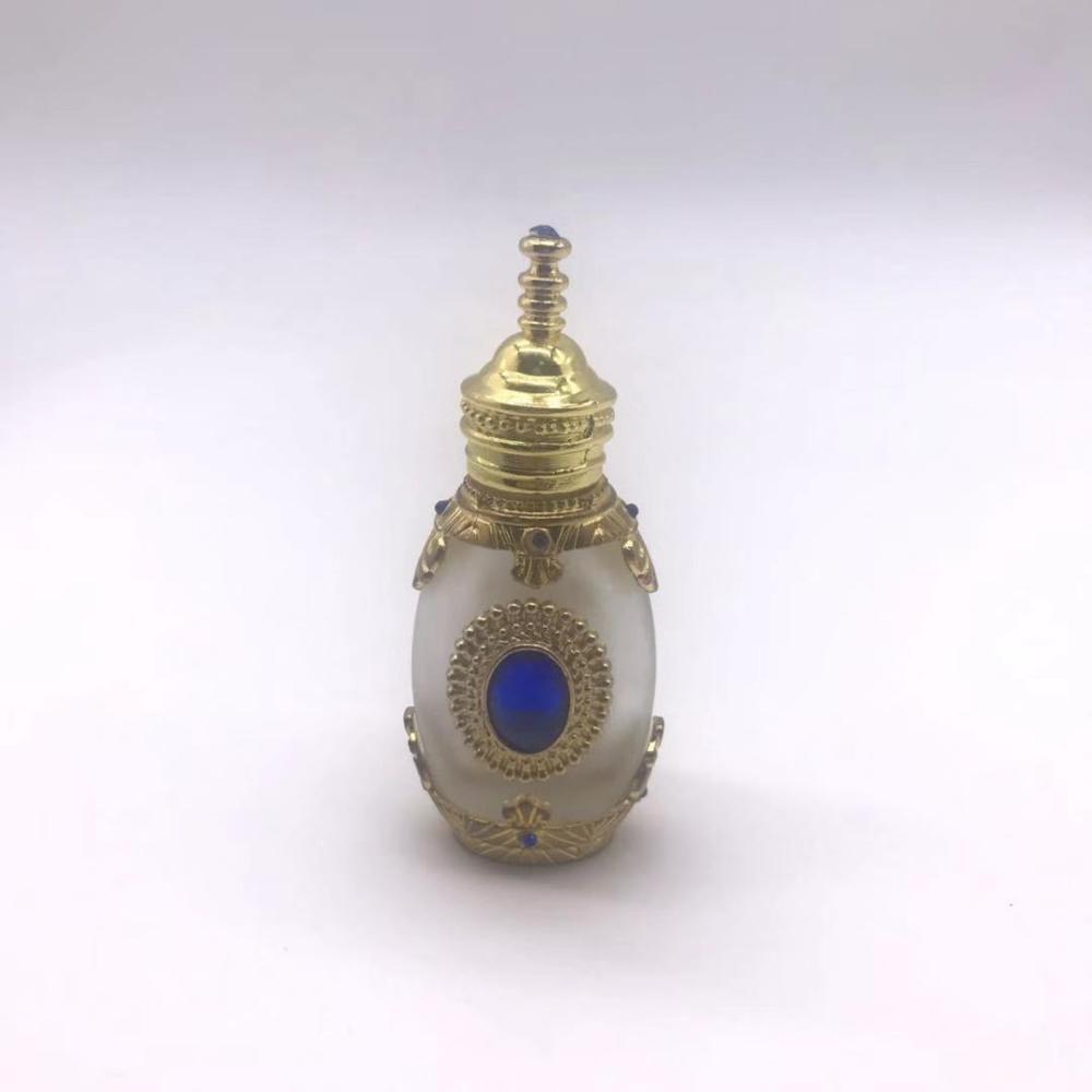 Hot sale Arabic Style Zinc Metal Bottle 15ML Oil Perfume Bottle