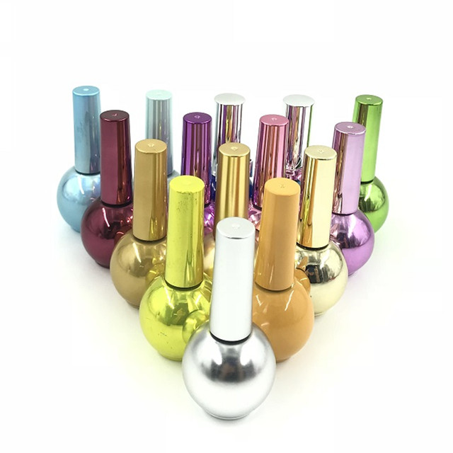 Hot sale Ball Round Shape 12.5ml 17ml Empty Uv Gel Nail Polish Bottle with cap