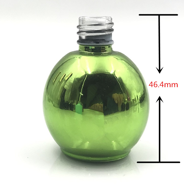 Hot sale Ball Round Shape golden colors 12.5ml 17ml Empty Uv Gel Nail Polish Bottle with brush cap
