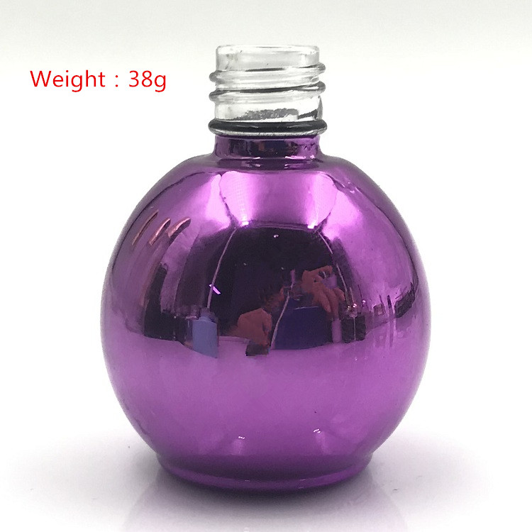 Hot sale Ball Round Shape golden colors 12.5ml 17ml Empty Uv Gel Nail Polish Bottle with brush cap