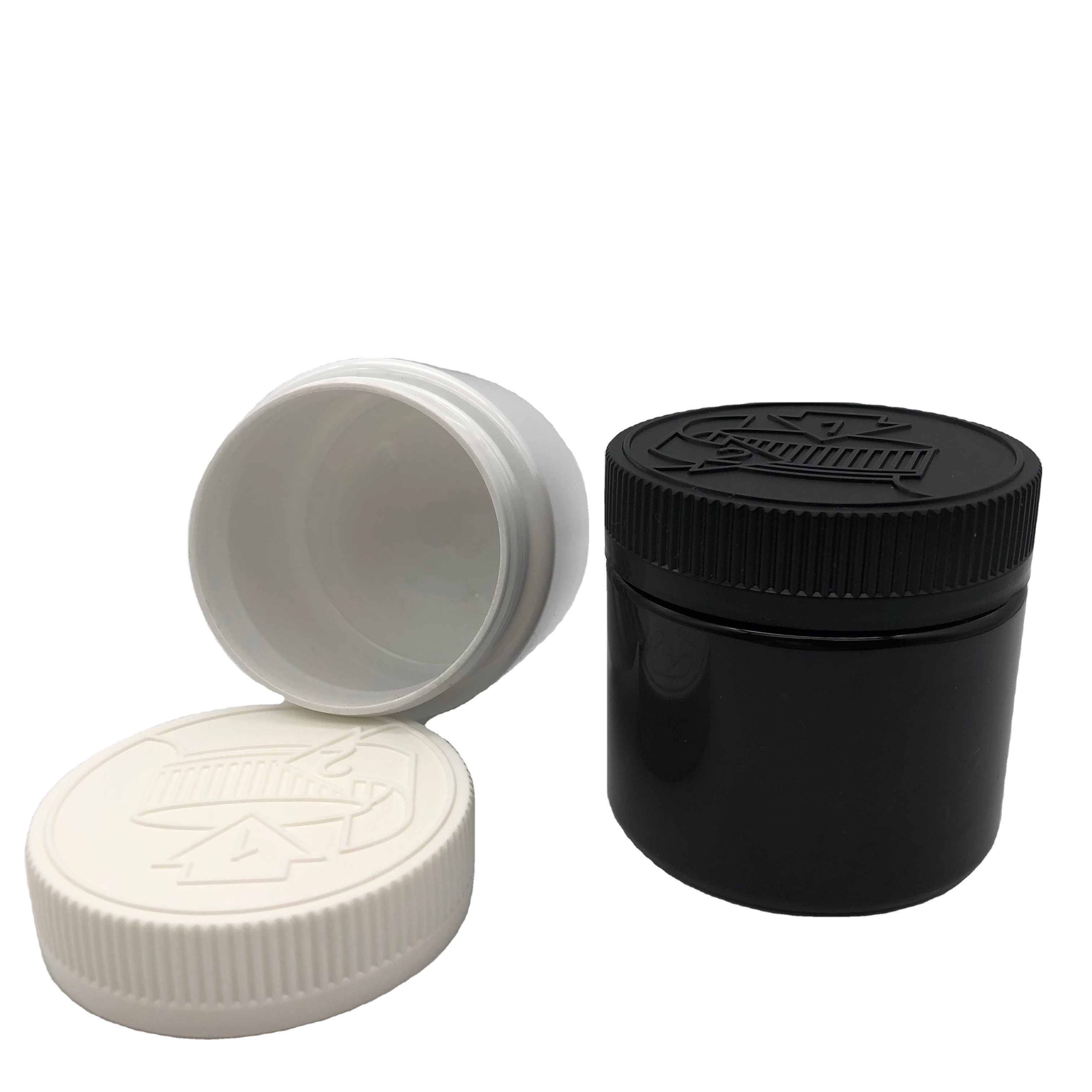 Hot sale Black White Child Proof CRC PET Medicine Jar With Customized Logo