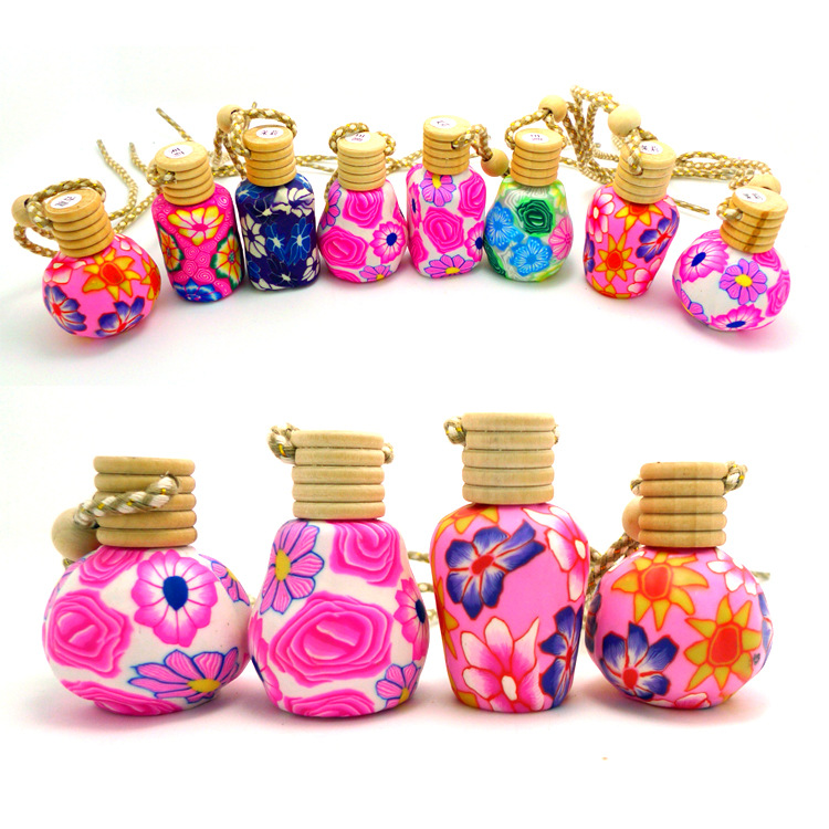 Hot sale Car Accessories Empty Soft Ceramic Fresh Perfume Bottle Essential Oil Bottle