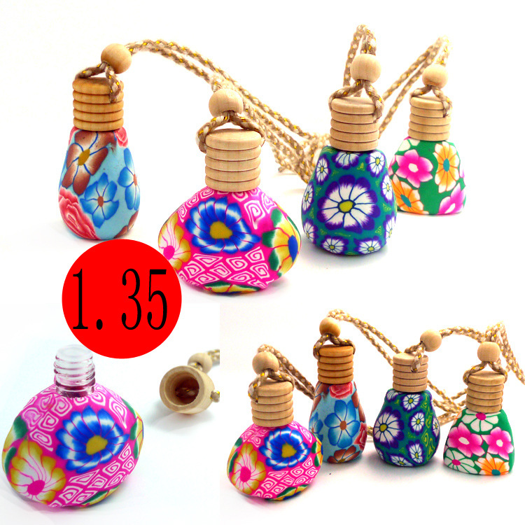 Hot sale Car Accessories Empty Soft Ceramic Fresh Perfume Bottle Essential Oil Bottle