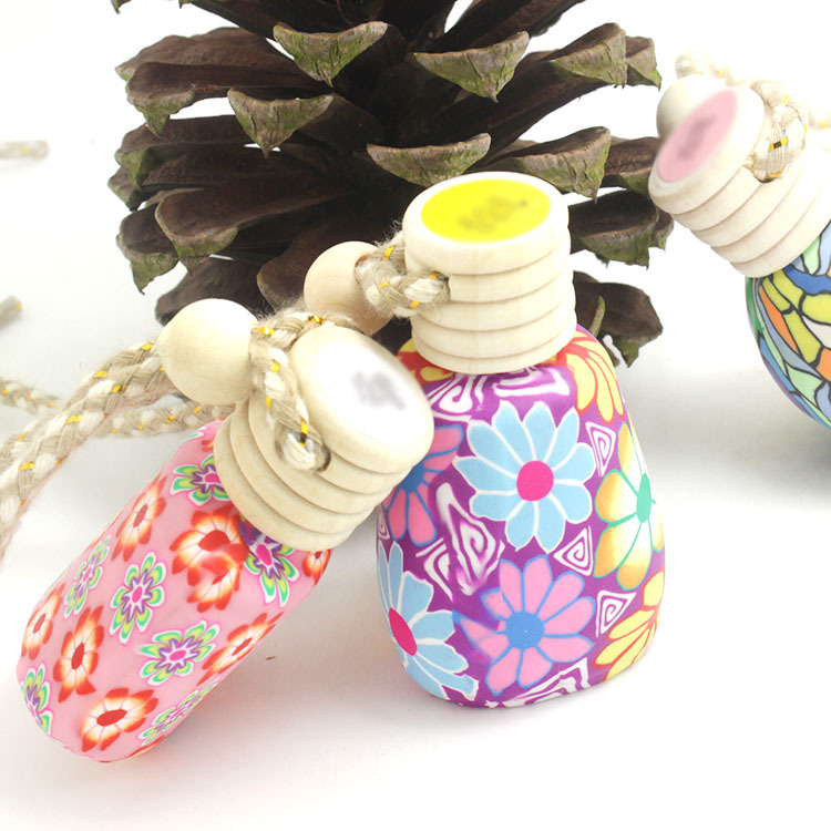 Hot sale Car Accessories Empty Soft Ceramic Fresh Perfume Bottle Essential Oil Bottle
