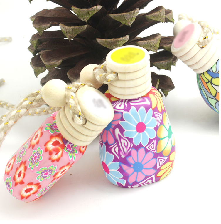 Hot sale Car Accessories Empty Soft Ceramic Fresh Perfume Bottle Essential Oil Bottle
