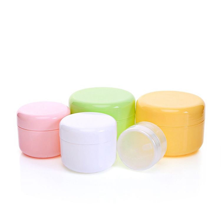 Hot sale Cheap 100g empty pink plastic cosmetic jar for cream
