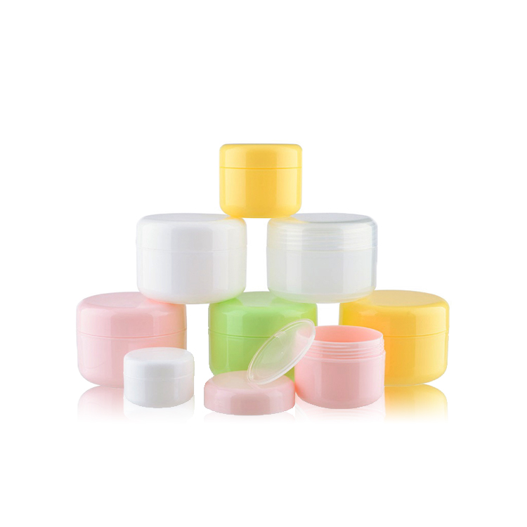 Hot sale Cheap 100g empty pink plastic cosmetic jar for cream