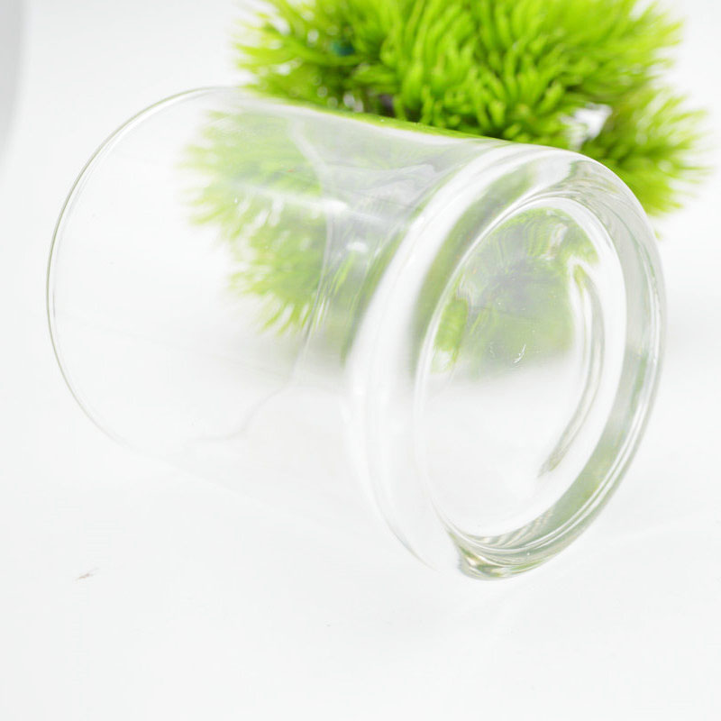 Hot sale Custom decorative glass candle jar 200ml clear glass jar for candle making