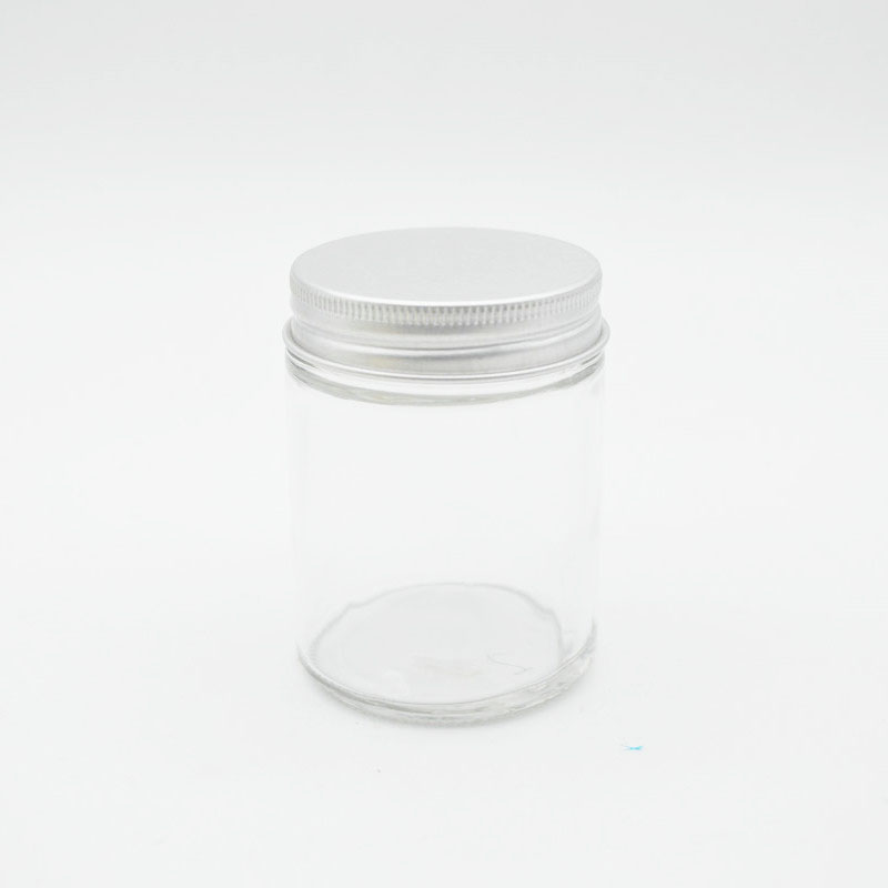 Hot sale Custom decorative glass candle jar with lid for candle making