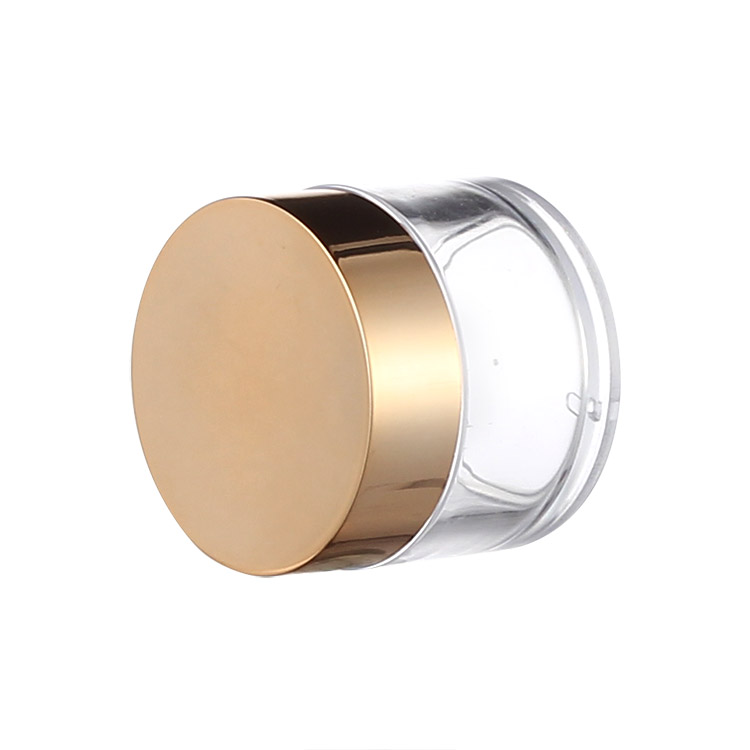 Hot sale Custom your logo on PS Dip Powder Jar 2oz cosmetic container with golden screw cap