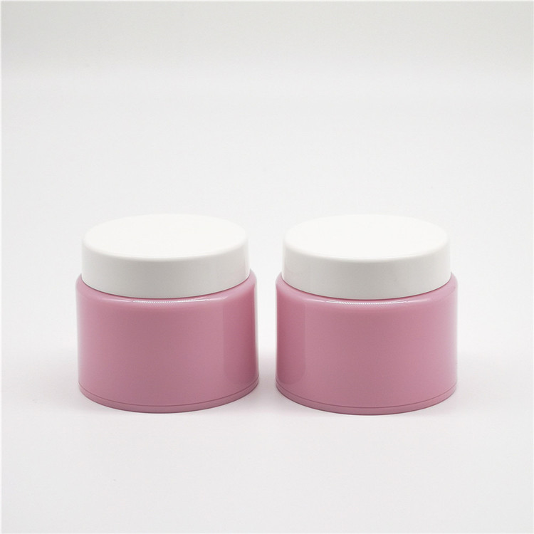 Hot sale Empty Eco friendly PP Plastic round 90ml cosmetic cream pink jar