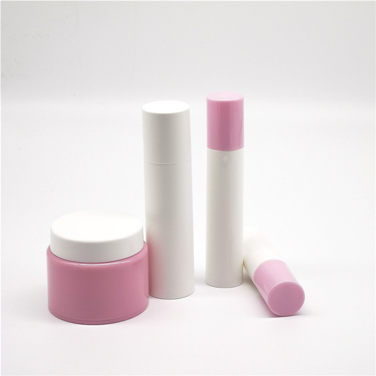Hot sale Empty Eco friendly PP Plastic round 90ml cosmetic cream pink jar