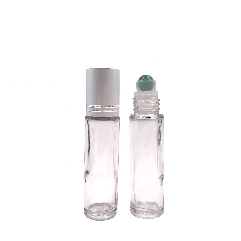 Hot sale Empty Essential Oil Glass Roller Bottle 10ml Amber Blue Clear Roll on Bottles with Metal Roller Ball