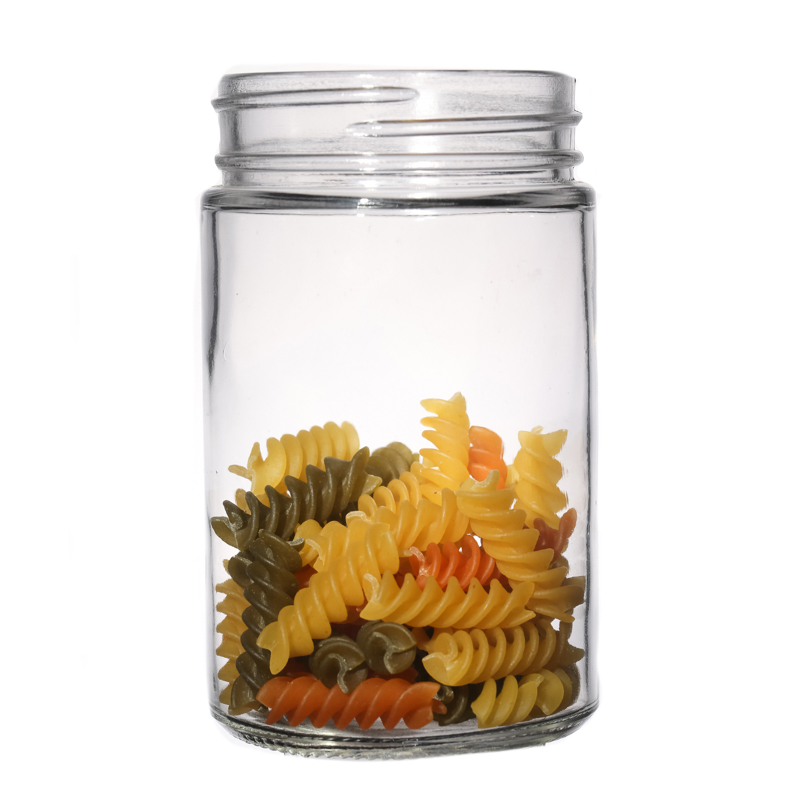 Hot sale Kitchenware Flint High Quality Plastic Lids Storage Food Glass Jar Manufacturers
