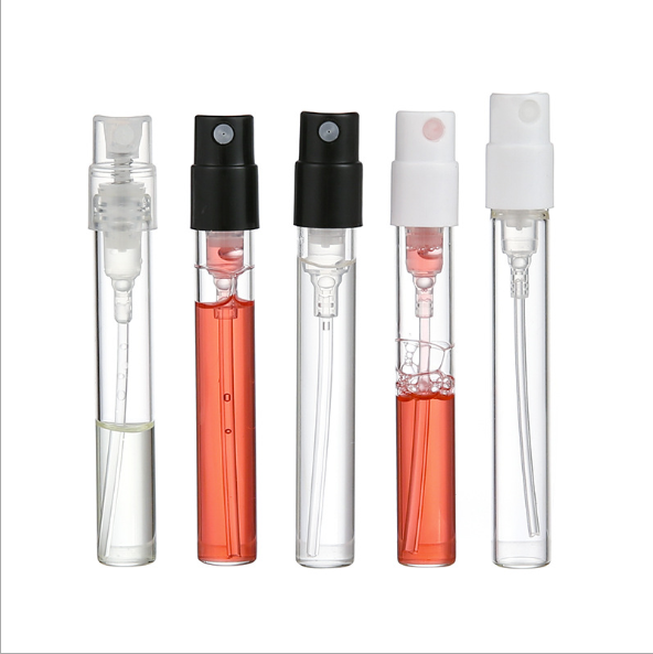 Hot sale Mini perfume spray bottle 1ml 2ml 3ml glass vial glass tube sample bottle with sprayer