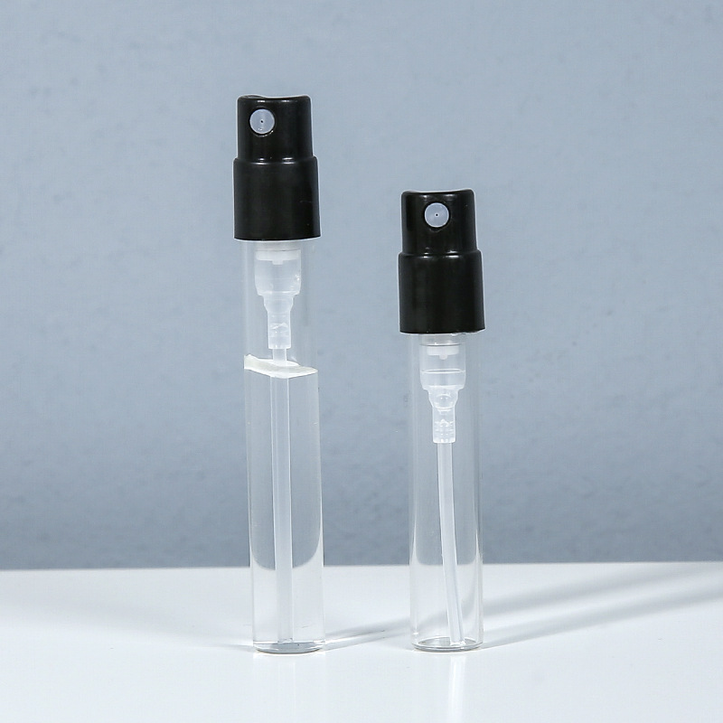 Hot sale Mini perfume spray bottle 1ml 2ml 3ml glass vial glass tube sample bottle with sprayer
