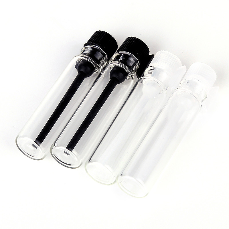 Hot sale New type sample free 1ml 2ml 3ml mist spray mini Tester perfume clear glass bottle sample vials with stick stopper