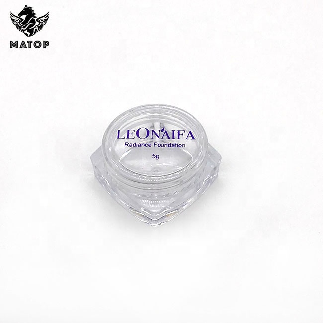 Hot sale OEM 3g 5g square cosmetic jars with lid