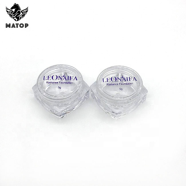 Hot sale OEM 3g 5g square cosmetic jars with lid