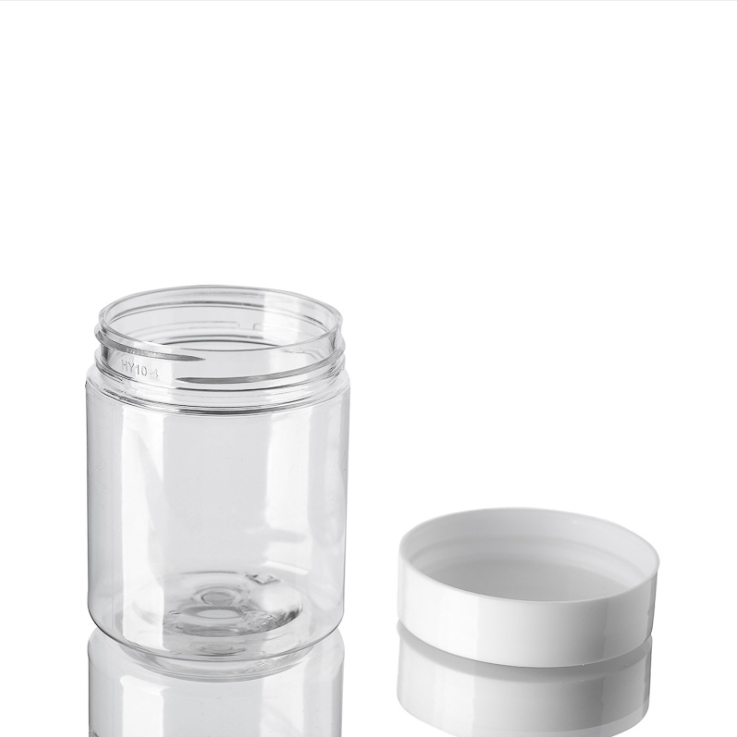 Hot sale PET clear Jar 250ml cosmetic container packaging 50g shampoo face cream jar plastic bottle jar