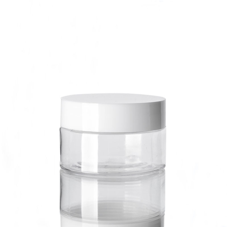 Hot sale PET clear Jar 250ml cosmetic container packaging 50g shampoo face cream jar plastic bottle jar