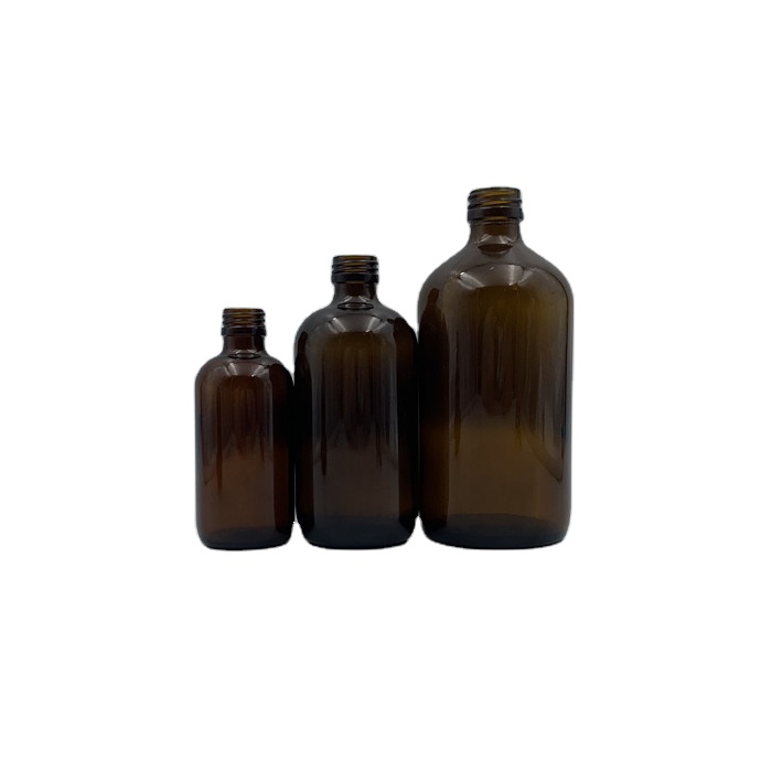 Hot sale Pharmaceutical 15ml 60ml 120ml 250ml 500ml Empty amber glass boston round bottle for syrup