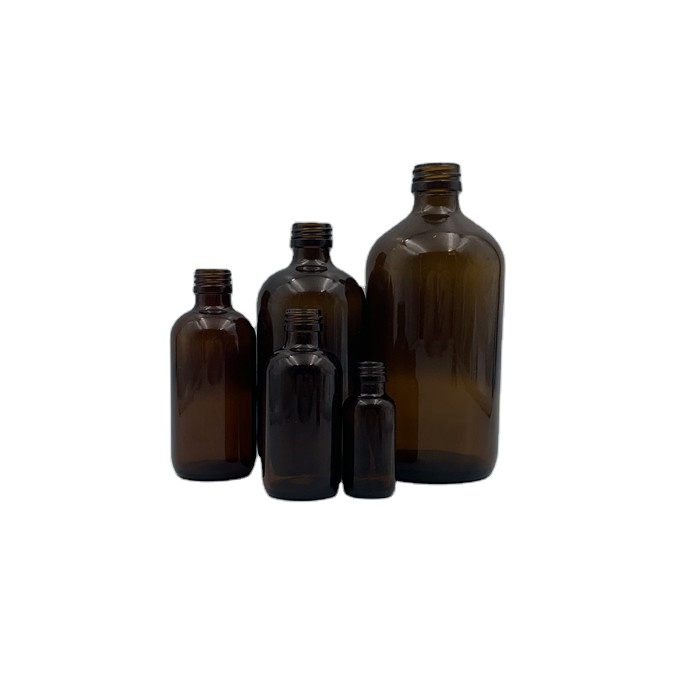 Hot sale Pharmaceutical 15ml 60ml 120ml 250ml 500ml Empty amber glass boston round bottle for syrup