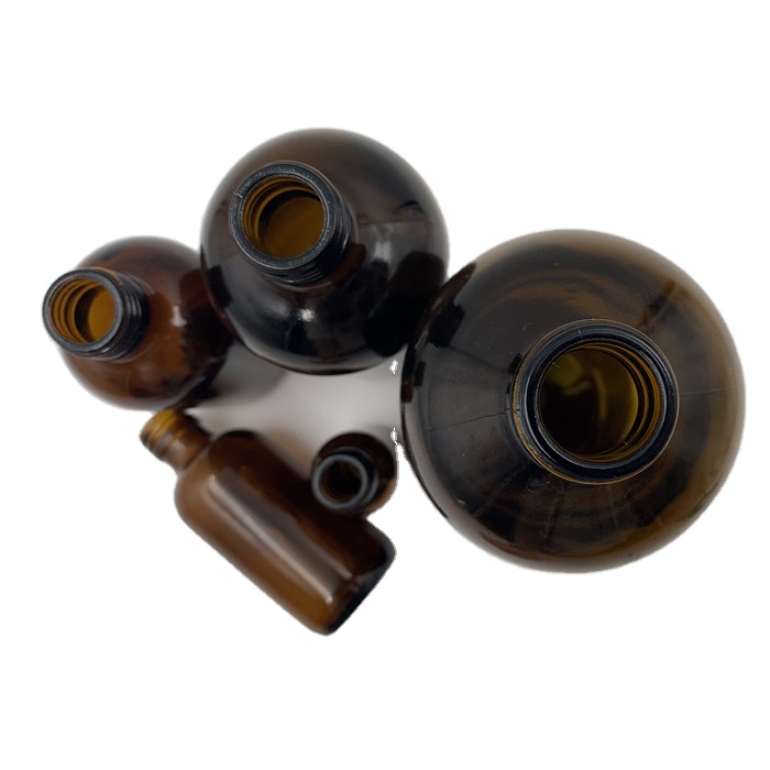 Hot sale Pharmaceutical 15ml 60ml 120ml 250ml 500ml Empty amber glass boston round bottle for syrup