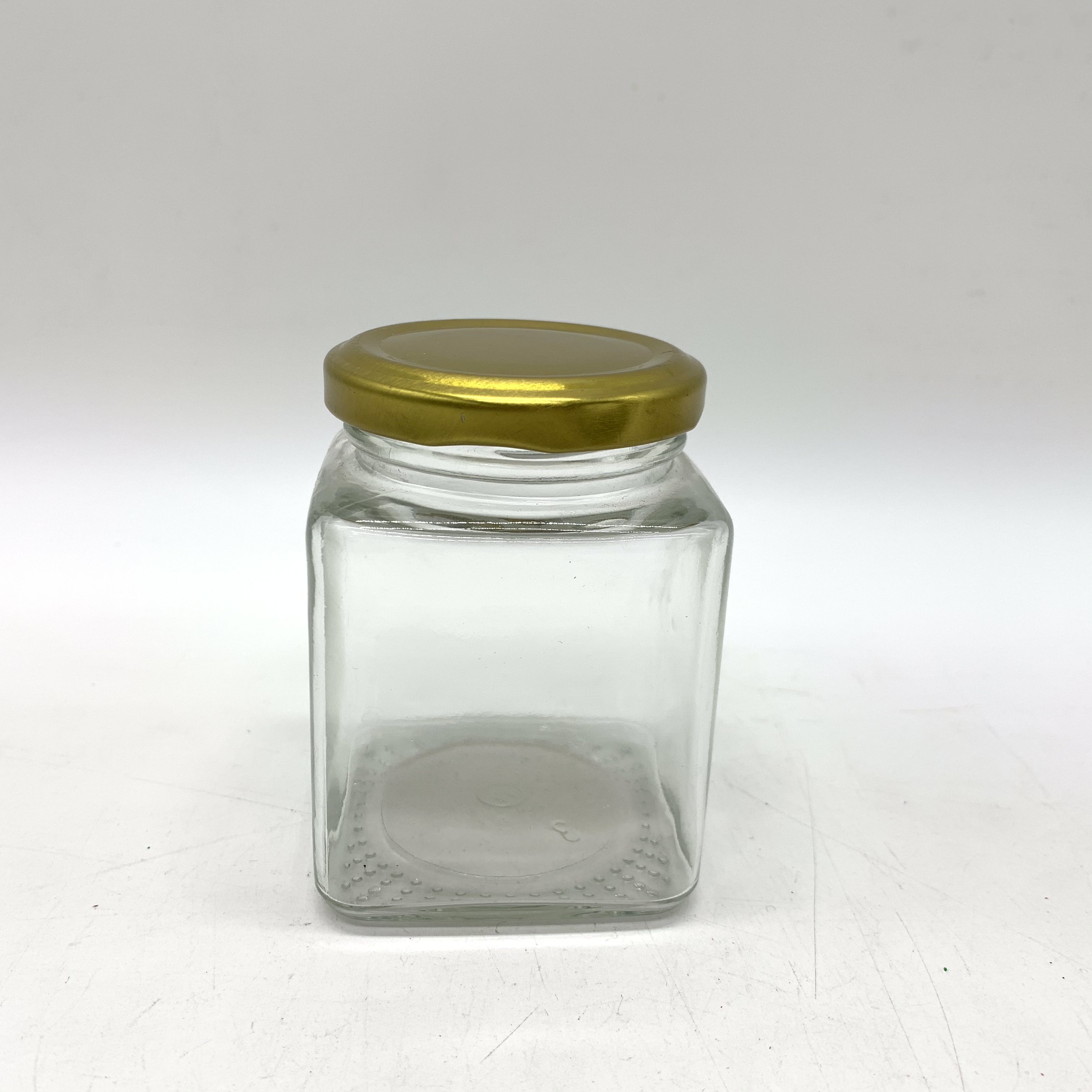 Hot sale Square Glass honey jam jar with lids food jar