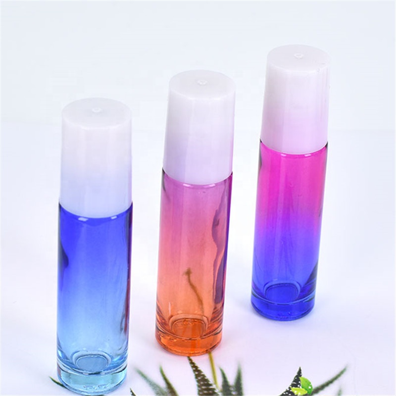 Hot sale Thicken 10ml Gradient Color Glass Ball Bottle for perfume