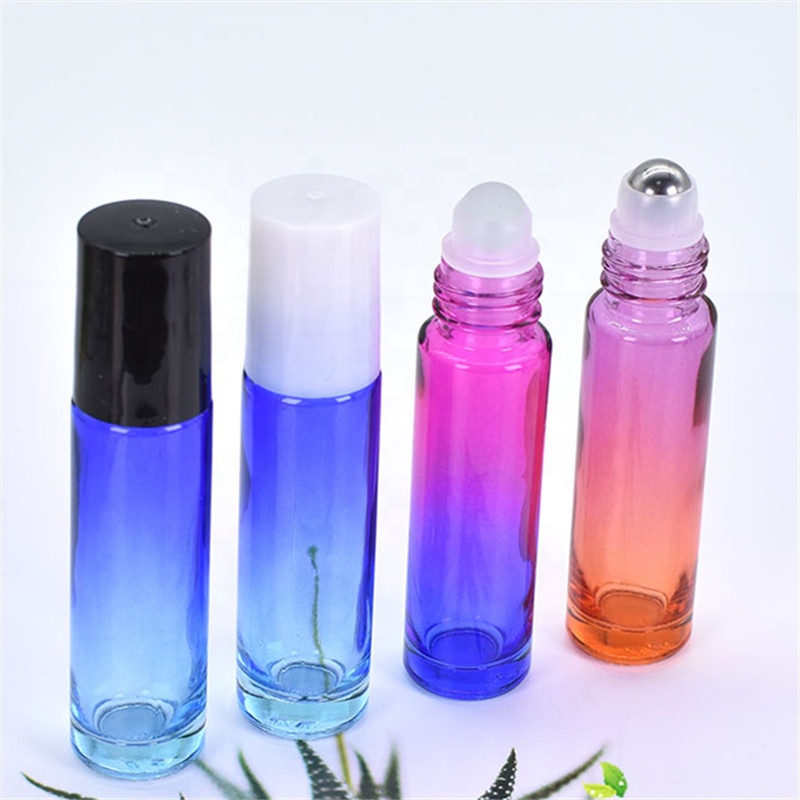 Hot sale Thicken 10ml Gradient Color Glass Ball Bottle for perfume