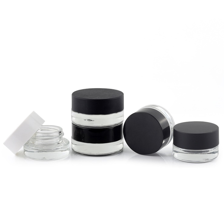 Hot sale Transparent Glass Thick bottom Eye Cream 3g 5g Cosmetic Glass Jar