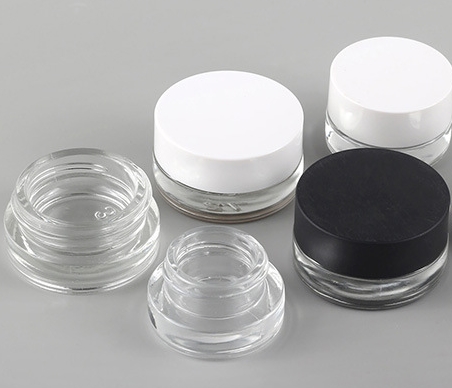 Hot sale Transparent Glass Thick bottom Eye Cream 3g 5g Cosmetic Glass Jar