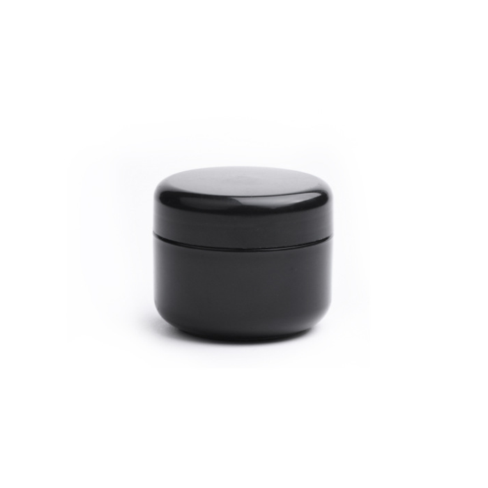 Hot sale Travel bottle 50g 50ml black pet plastic cosmetic packaging container jars with lid