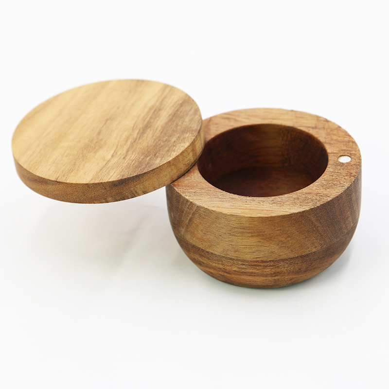 Hot sale acacia wooden and pepper tea coffee sugar salt ceramic storage jar with 100% safety