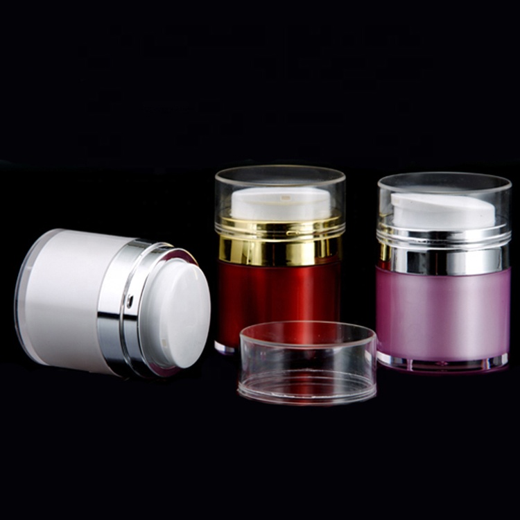 Hot sale airless pump crear cream jar and bottle for cosmetic 15ml 30ml 50ml